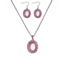 Floral Pendant Necklace and Earrings Set at Spencer's
