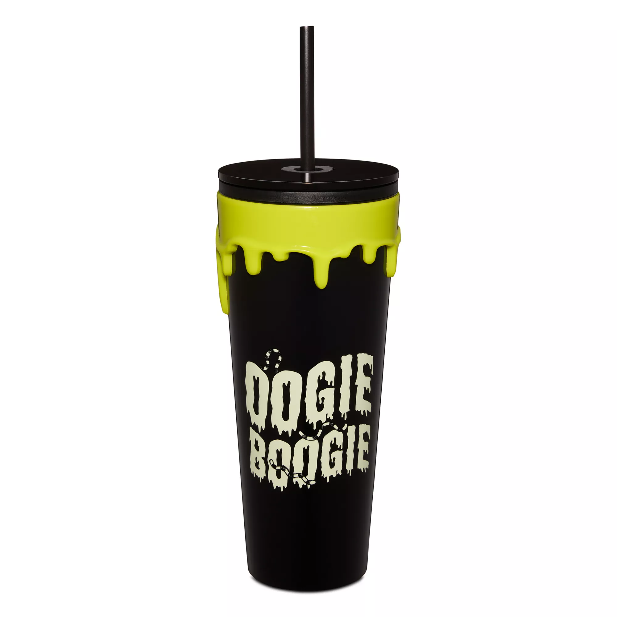 The Nightmare Before Christmas Glow in the Dark Oogie Boogie Cup with Straw - 16 oz. at Spencer's