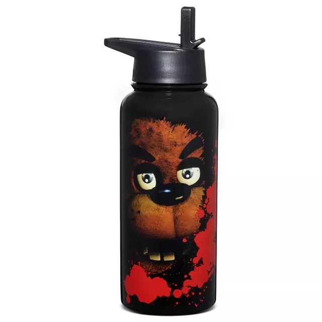 Freddy Fazbear Water Bottle with Straw - 34 oz. at Spencer's