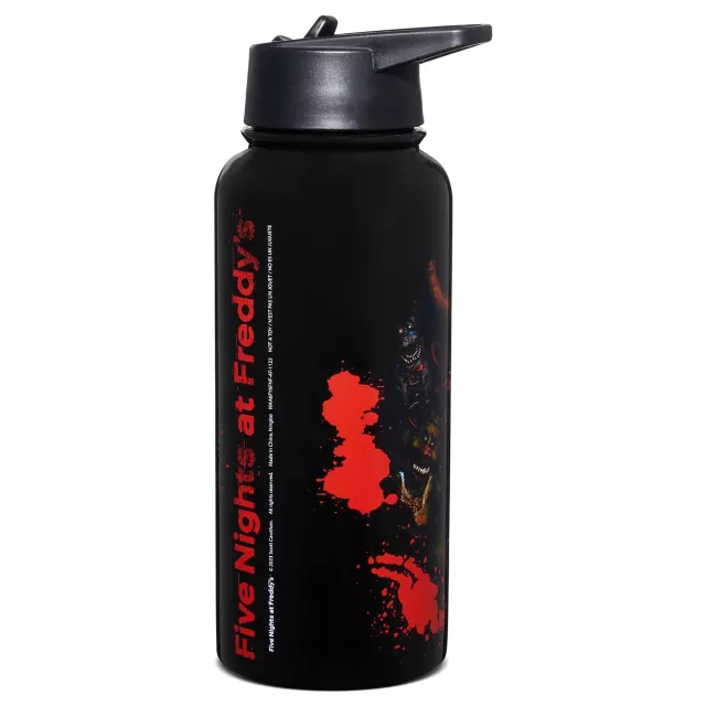 Freddy Fazbear Water Bottle with Straw - 34 oz. at Spencer's