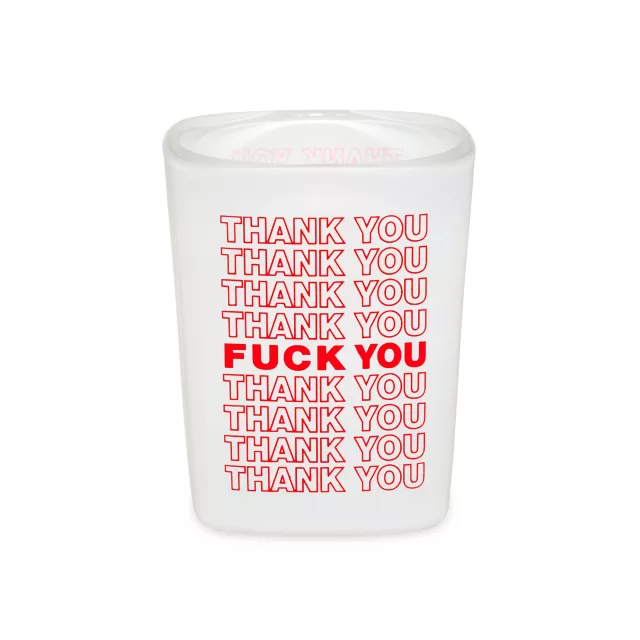 Thank You Fuck You Square Shot Glass - 1.5 oz. at Spencer's