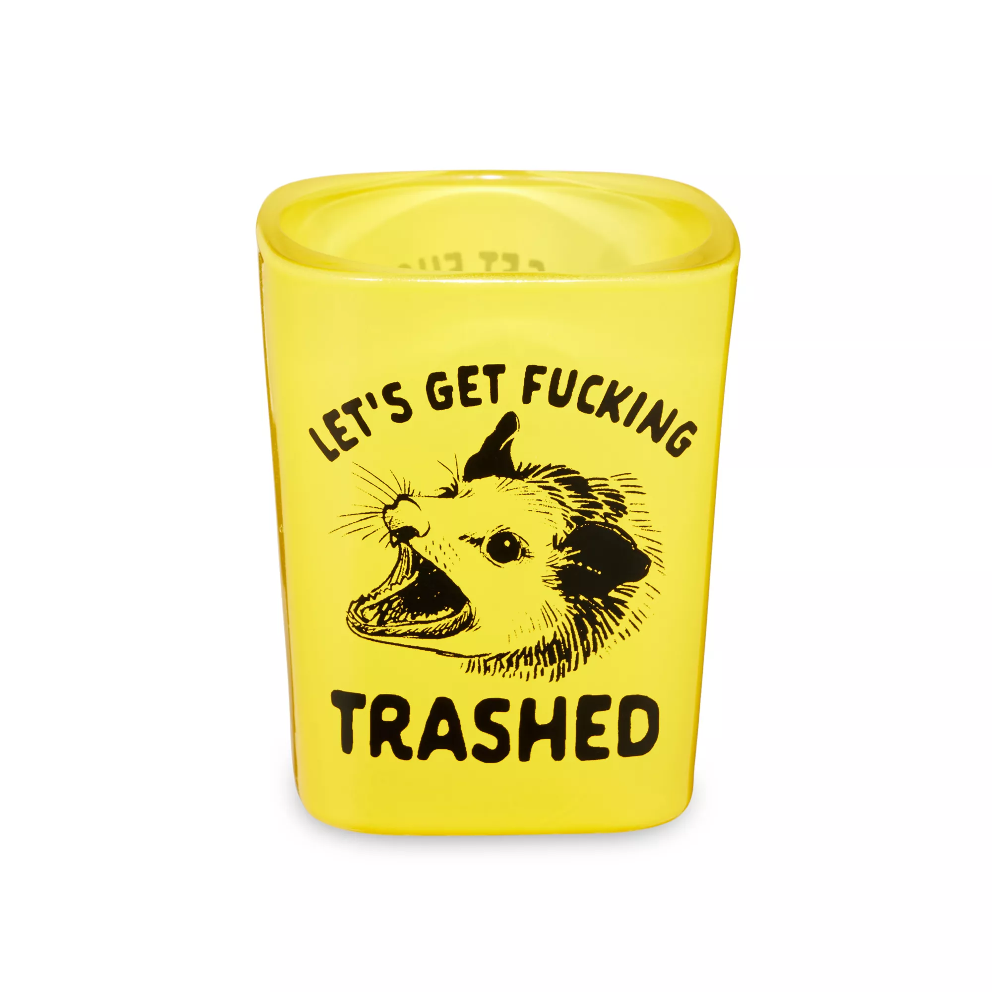Let's Get Trashed Square Shot Glass - 1.5 oz. at Spencer's
