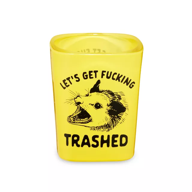 Let's Get Trashed Square Shot Glass - 1.5 oz. at Spencer's