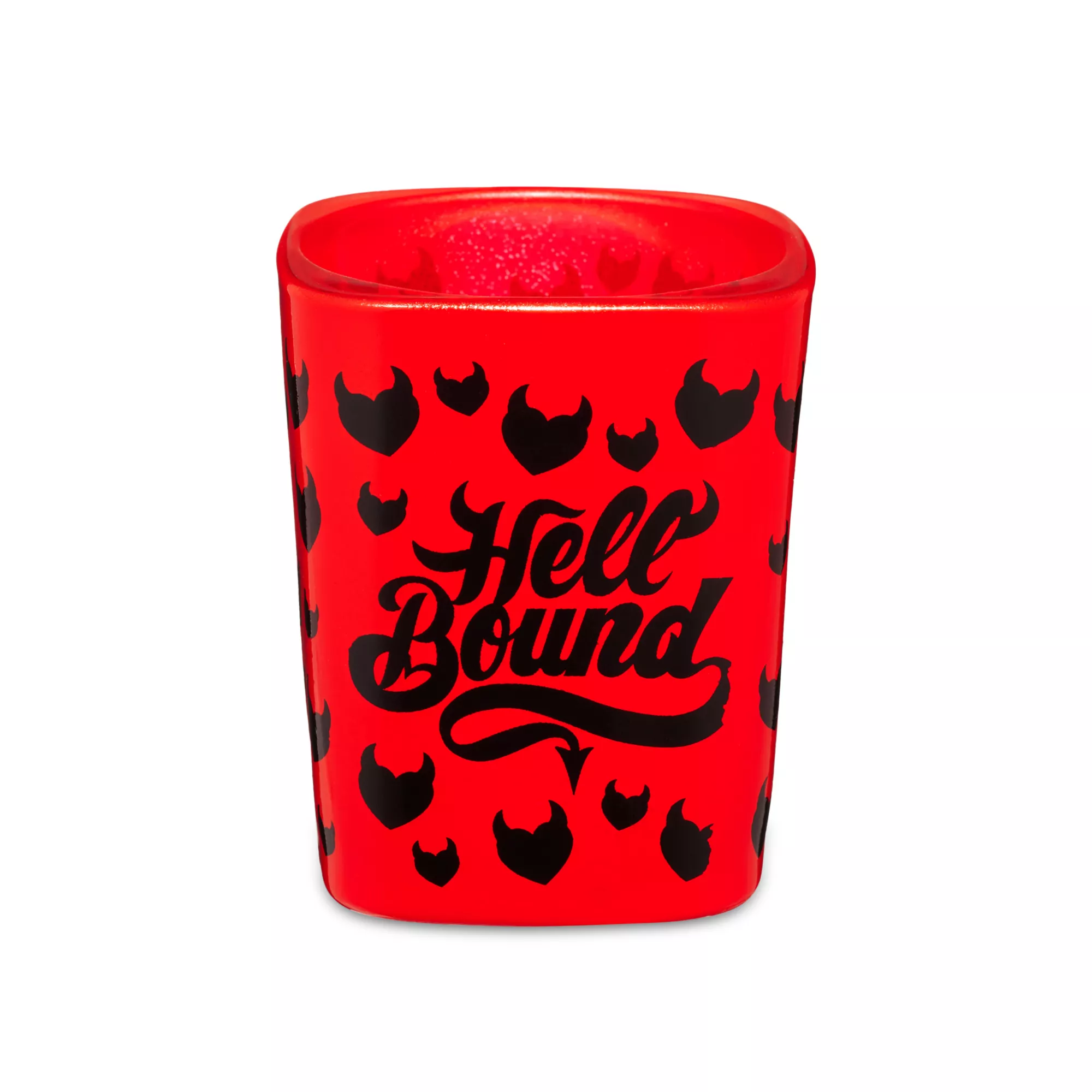Hell Bound Devil Heart Square Shot Glass - 1.5 oz. at Spencer's
