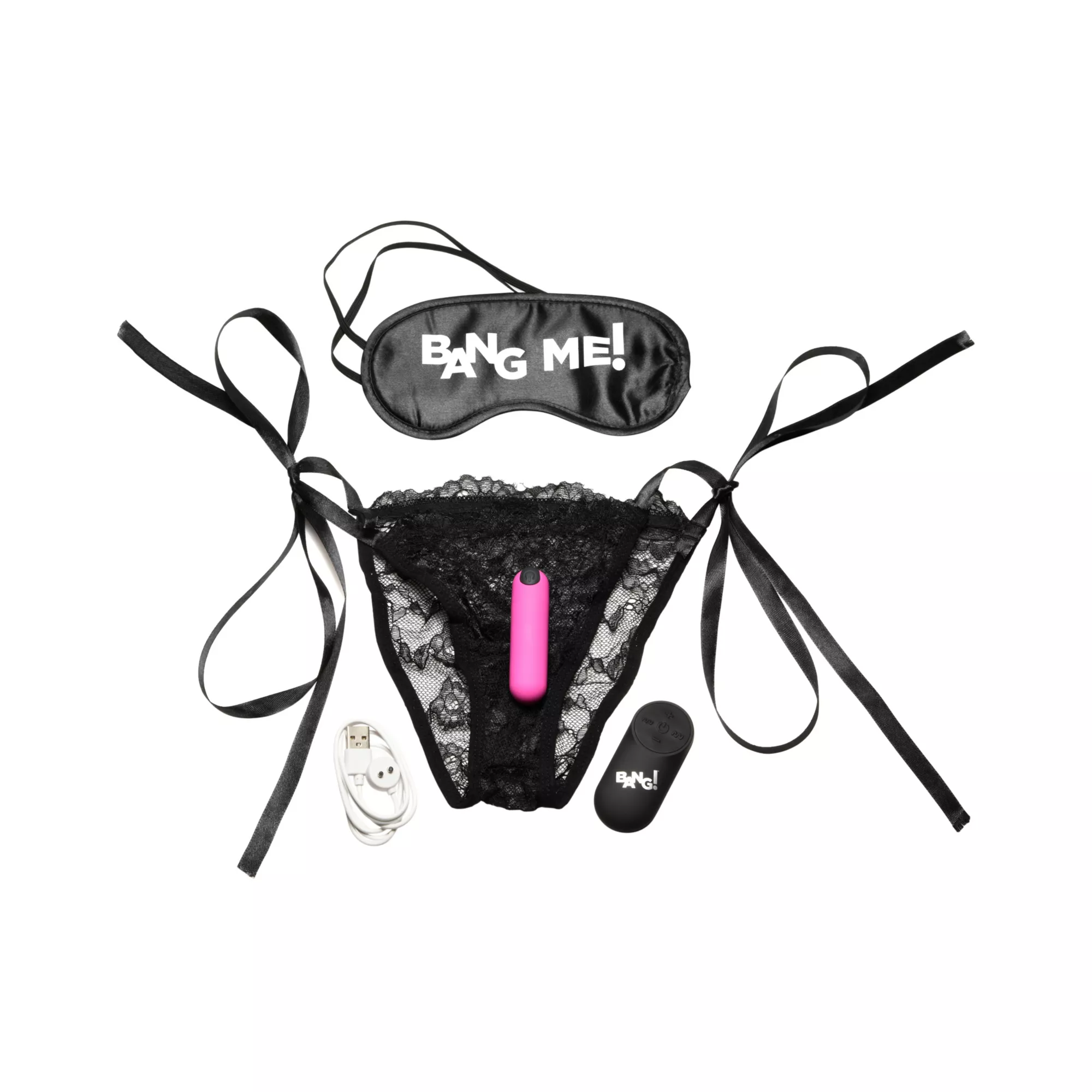 Bang Me! Vibrating Panties and Blindfold Kit 3.0 at Spencer's