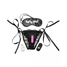 Bang Me! Vibrating Panties and Blindfold Kit 3.0 at Spencer's