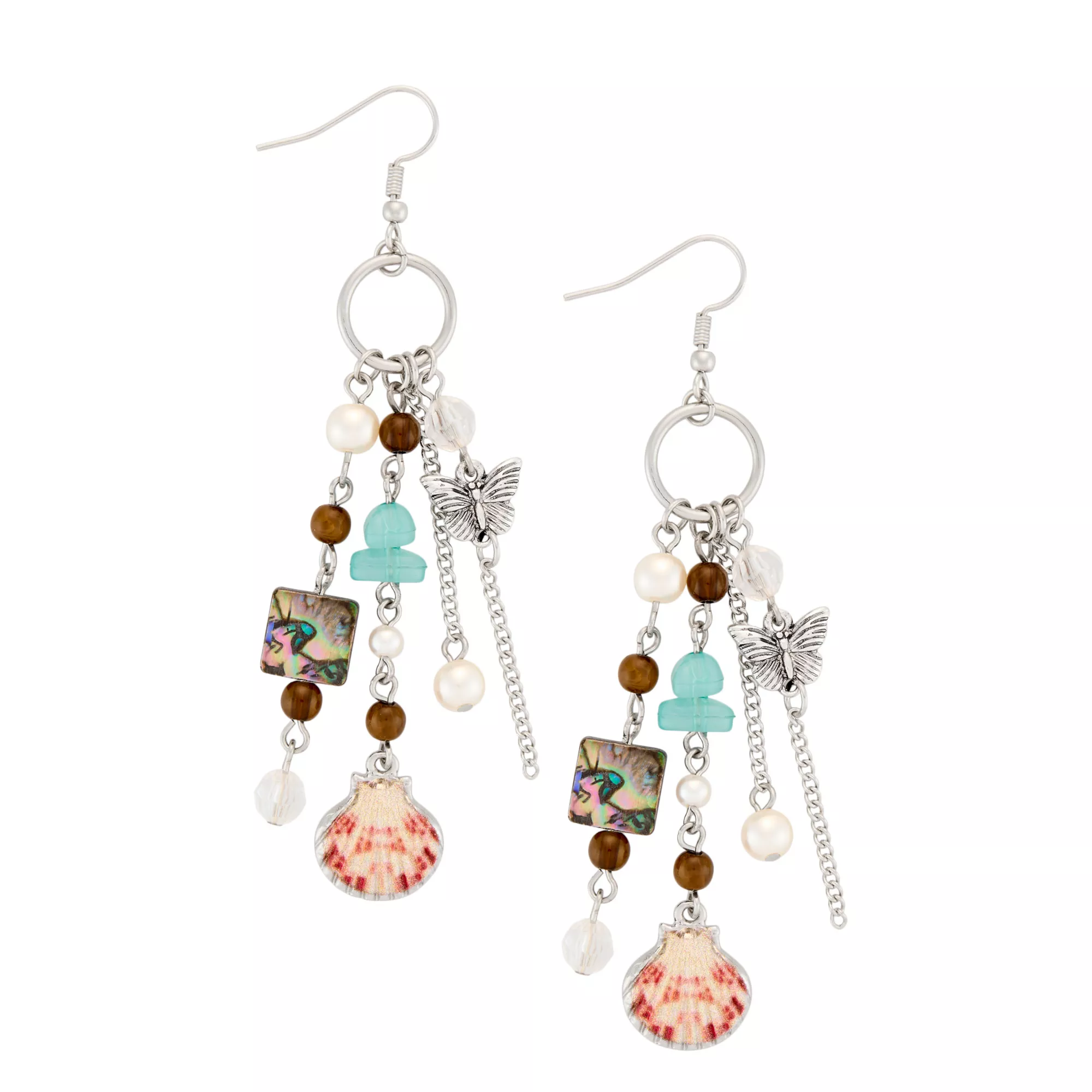 Seashell Charm Dangle Earrings at Spencer's
