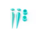 Iridescent Teal Fake Tapers and Plugs - 2 Pair at Spencer's