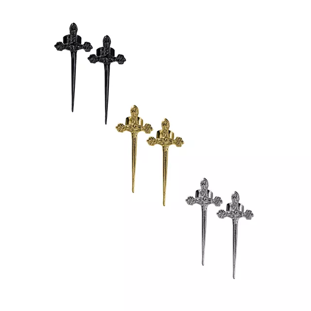 Multi-Pack Sword Stud Earrings - 3 Pair at Spencer's