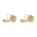 CZ Goldtone Chain Dangle Earrings at Spencer's