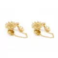 CZ Goldtone Chain Dangle Earrings at Spencer's