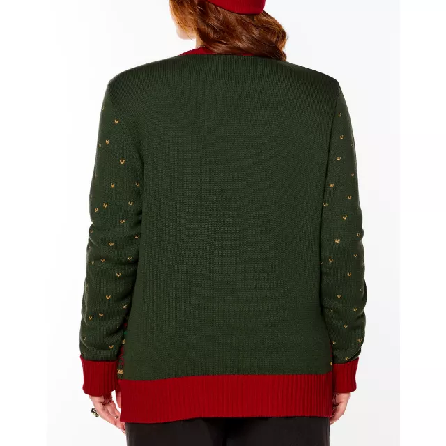 Light-Up Fill Me Up Santa Beverage Dispenser Christmas Sweater