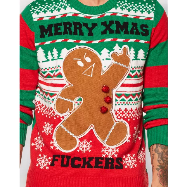 Light-Up Merry Xmas Fuckers Ugly Christmas Sweater