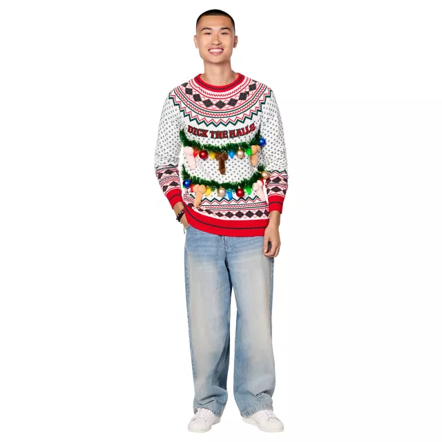 Light-Up Dick the Halls Christmas Sweater