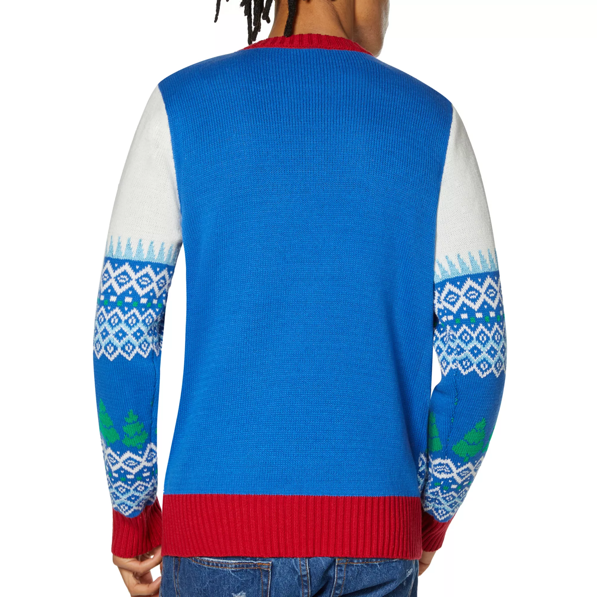 Light-Up 3D Santa Sleigh Ugly Christmas Sweater