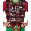 Light-Up Stop Staring At My Package Ugly Christmas Sweater at Spencer's