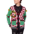Light-Up Wreath Christmas Cardigan Sweater at Spencer's
