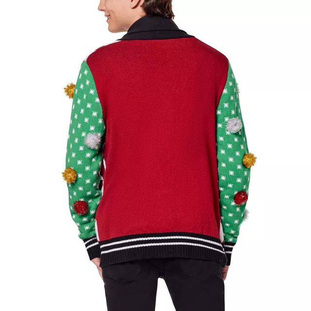 Light-Up Wreath Christmas Cardigan Sweater at Spencer's