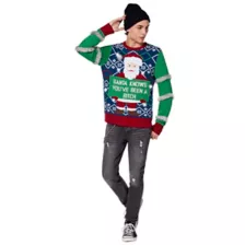 Light-Up Santa Knows You've Been a Bitch Christmas Sweater at Spencer's