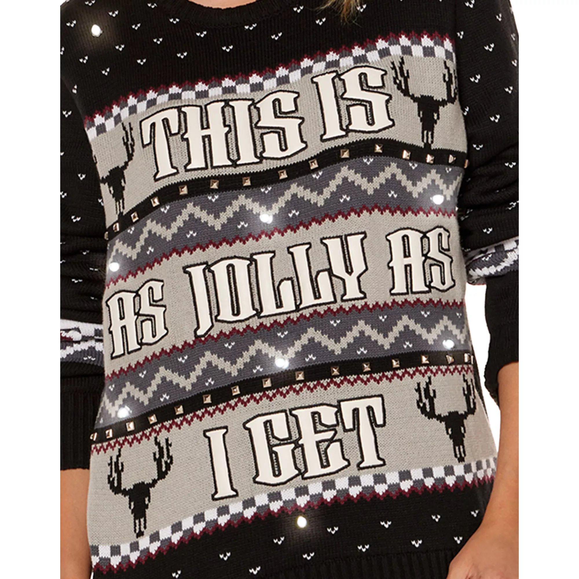 This Is as Jolly I Get Light-Up Christmas Sweater