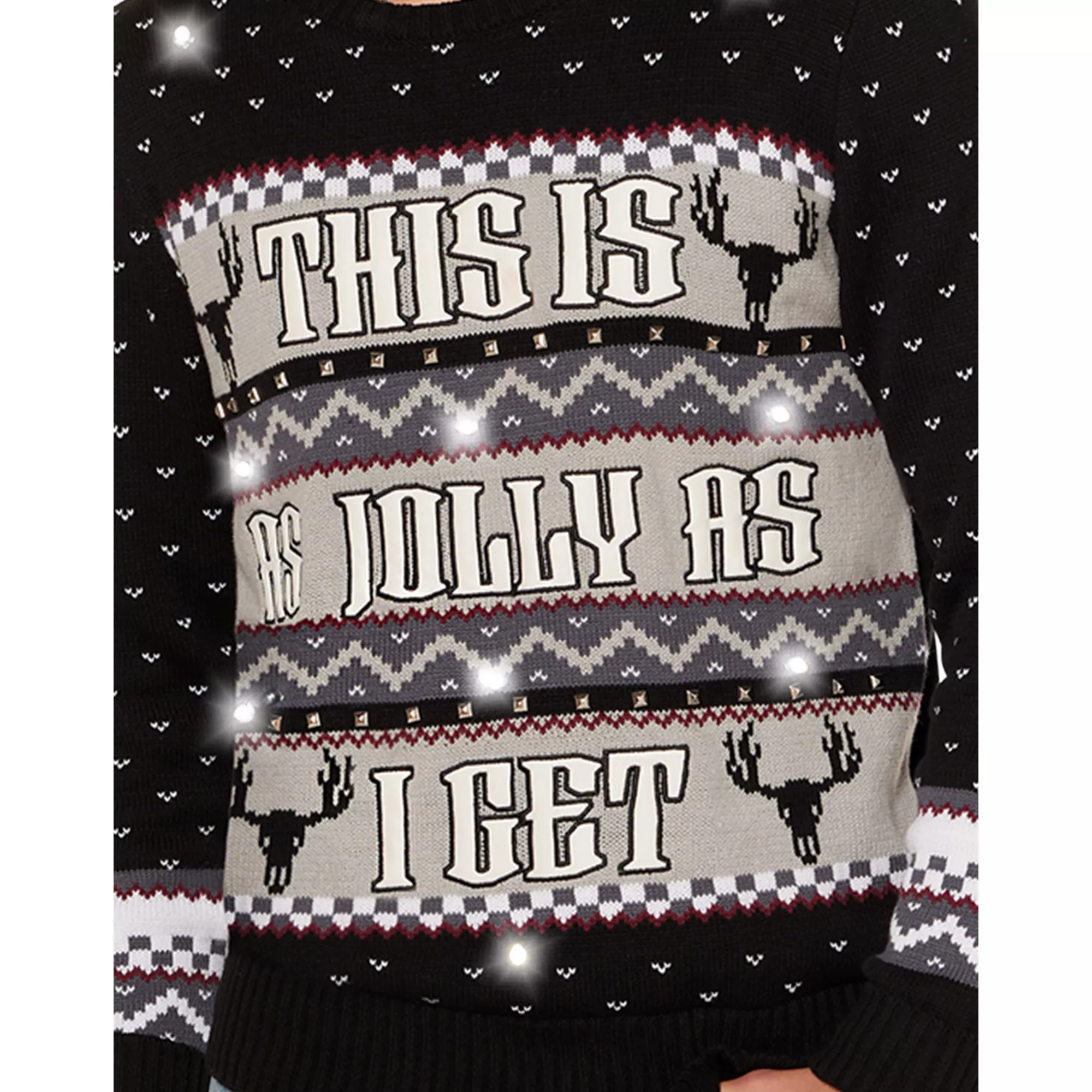 This Is as Jolly I Get Light-Up Christmas Sweater