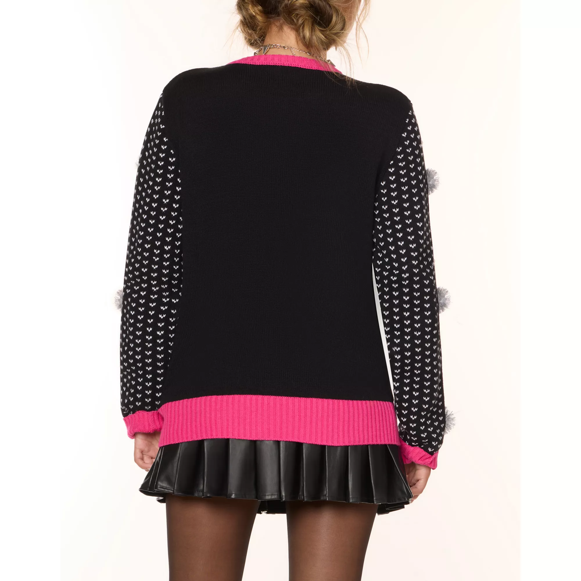 Light-Up Ghost Face You’re Cute When Scared Christmas Sweater