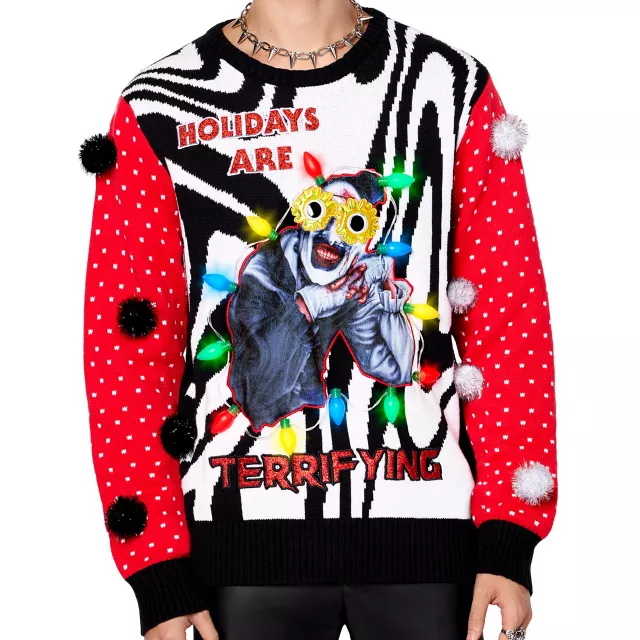 Light-Up Art the Clown Holidays are Terrifying Christmas Sweater - Terrifier