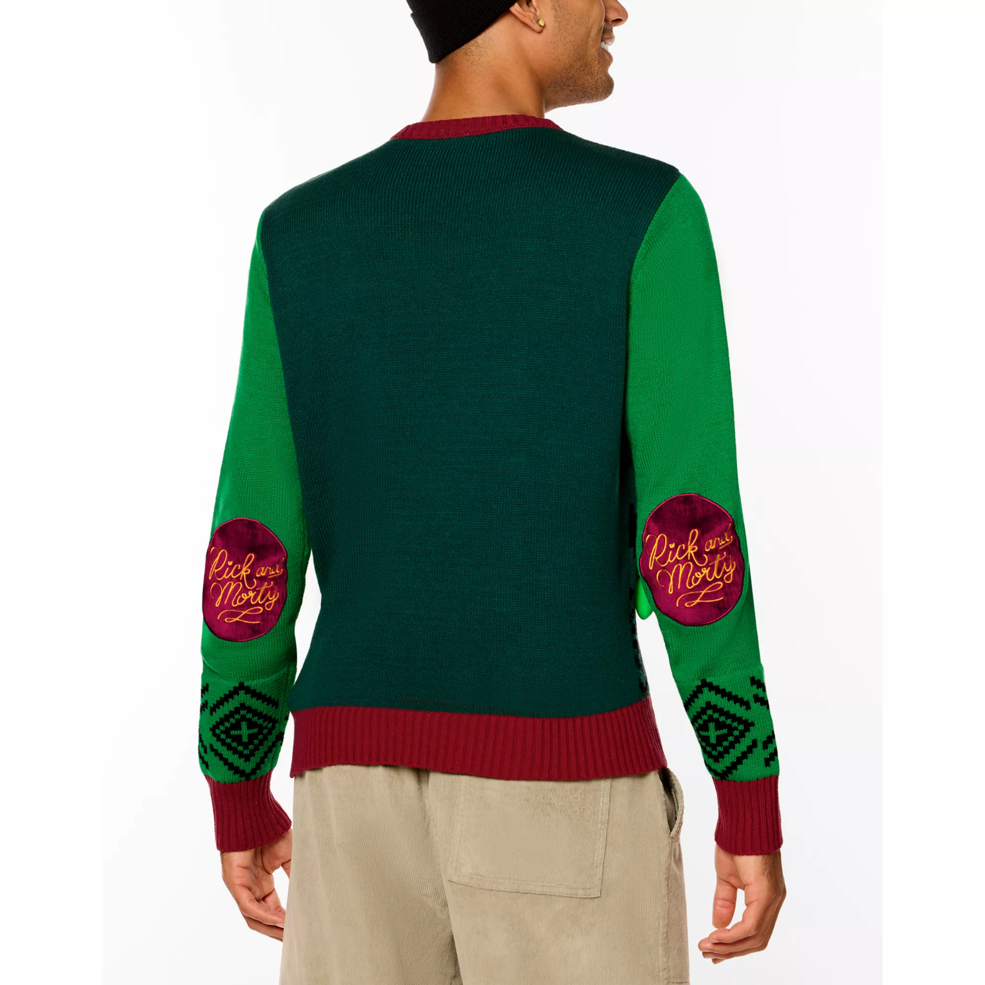 Light-Up This Is Me Jolly Christmas Sweater - Rick and Morty