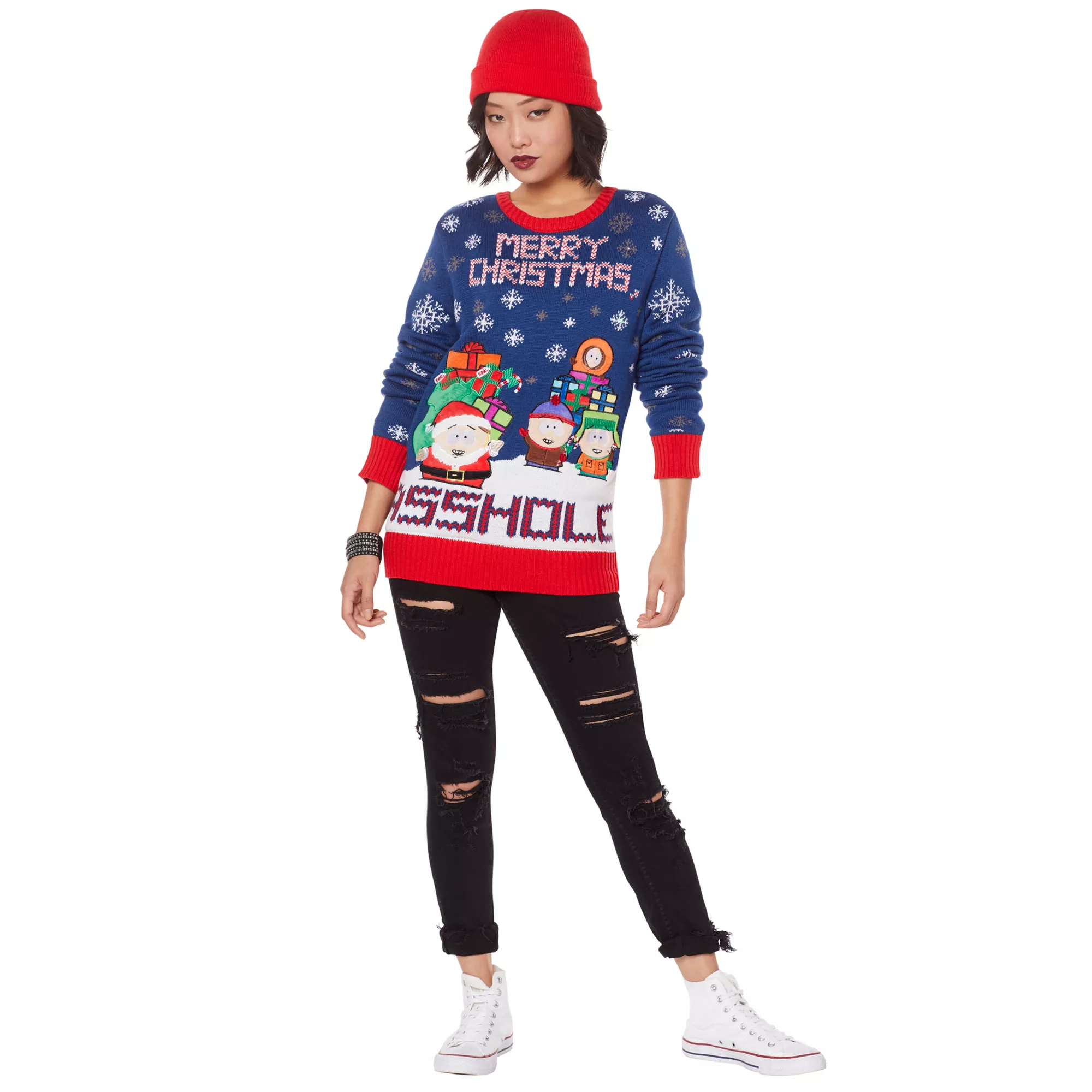 Light-Up Merry Christmas Asshole Christmas Sweater - South Park at Spencer's
