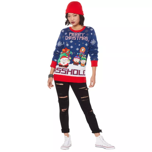 Light-Up Merry Christmas Asshole Christmas Sweater - South Park at Spencer's