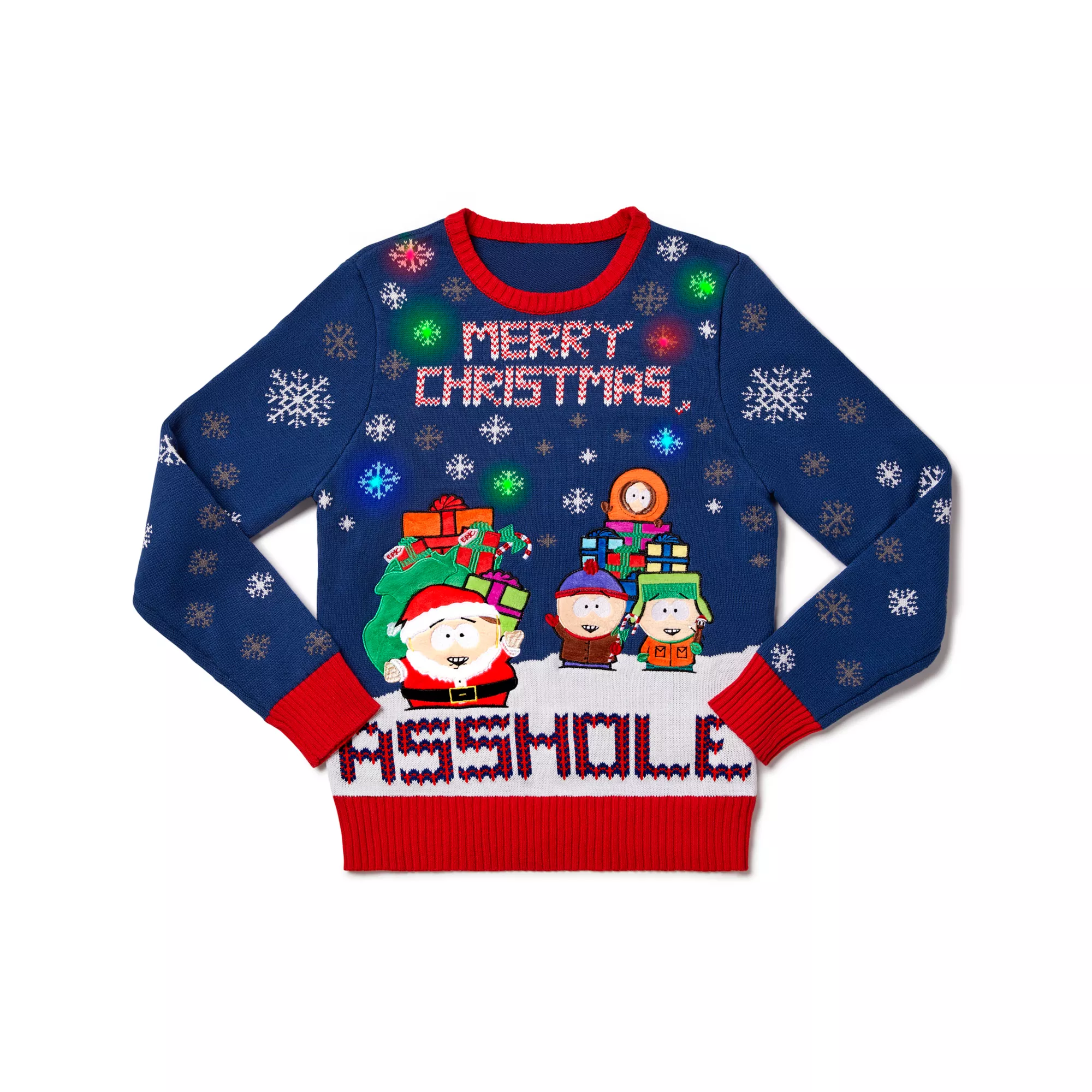 Light-Up Merry Christmas Asshole Christmas Sweater - South Park at Spencer's