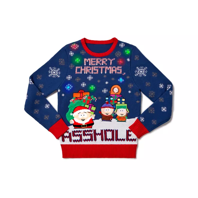 Light-Up Merry Christmas Asshole Christmas Sweater - South Park at Spencer's