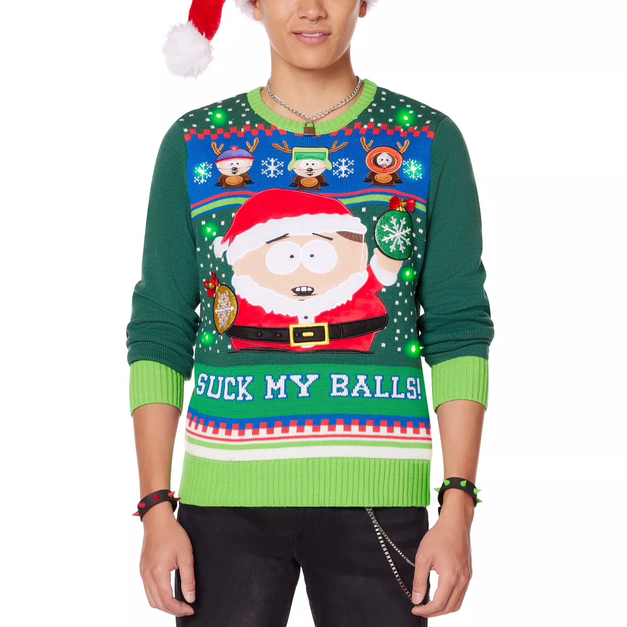 Light-Up Suck My Balls Christmas Sweater - South Park at Spencer's