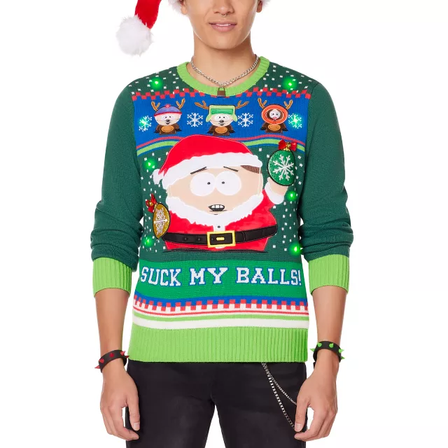 Light-Up Suck My Balls Christmas Sweater - South Park at Spencer's