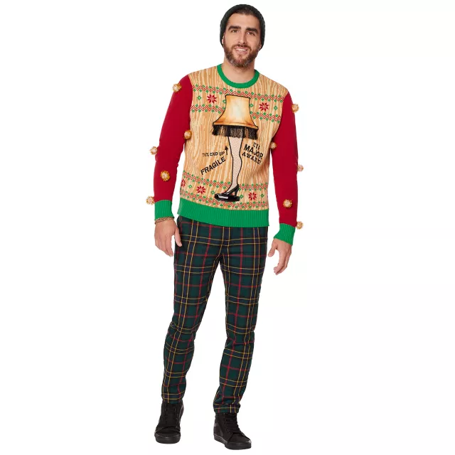 Light-Up Leg Lamp Christmas Sweater - A Christmas Story at Spencer's