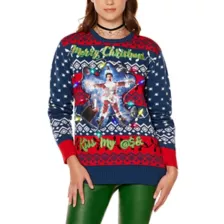 Light-Up Clark Griswold Kiss My Ass Christmas Sweater - National Lampoon's Christmas Vacation at Spencer's