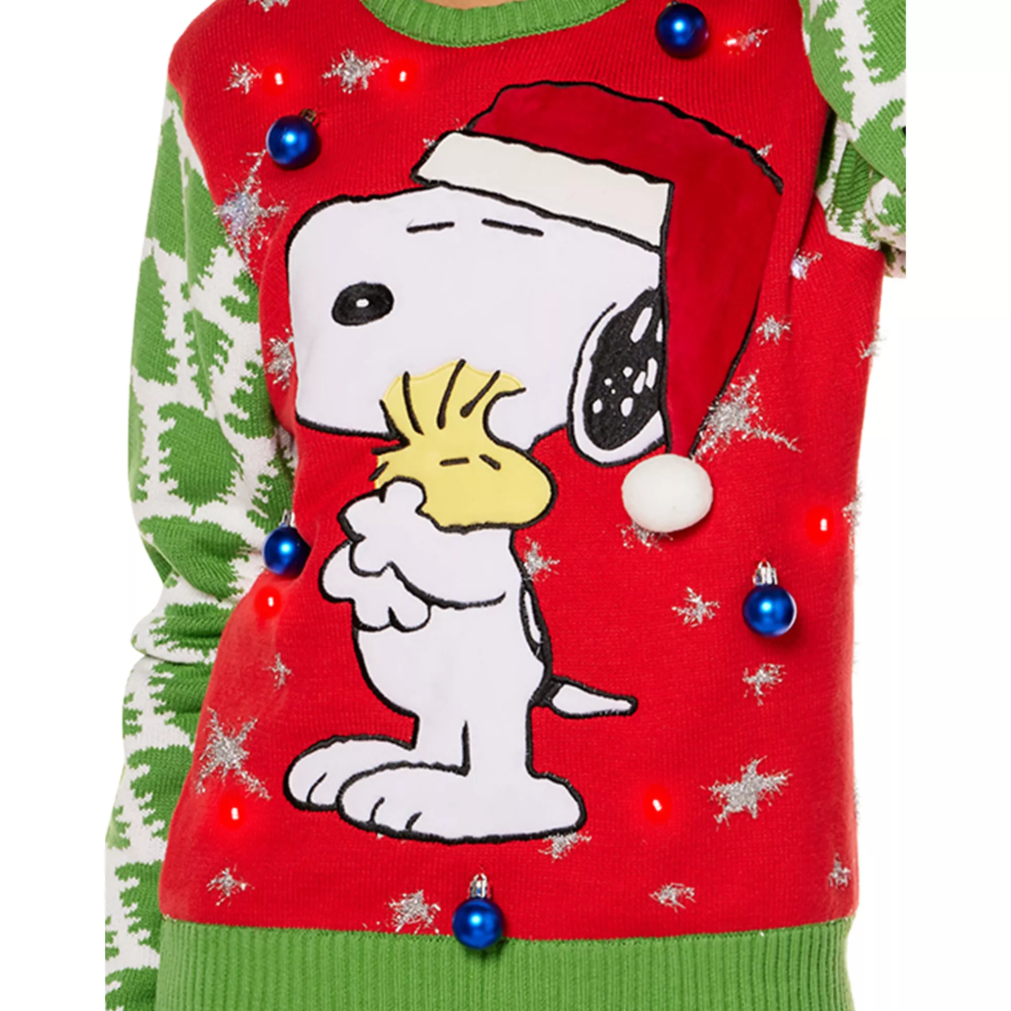 Light-Up Snoopy & Woodstock Christmas Sweater - Peanuts