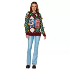 Light-Up Merry Christmas Dragon and Nighthawk Christmas Sweater - Step Brothers at Spencer's