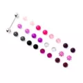 Silvertone Barbell with 24 Extra Multi-Color Balls - 14 Gauge at Spencer's