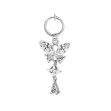 CZ Butterfly Dangle Fake Belly Ring at Spencer's