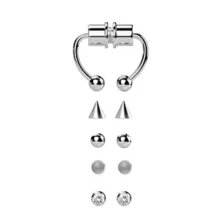 Magnetic Faux Silver Septum with Extra Balls at Spencer's