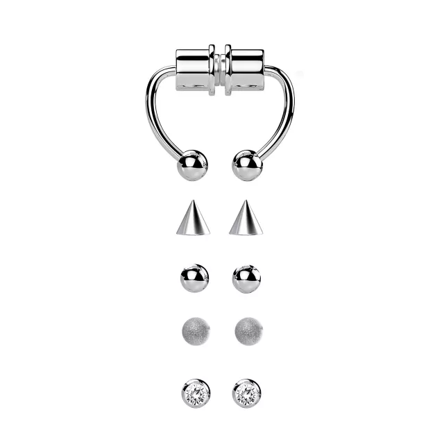 Magnetic Faux Silver Septum with Extra Balls