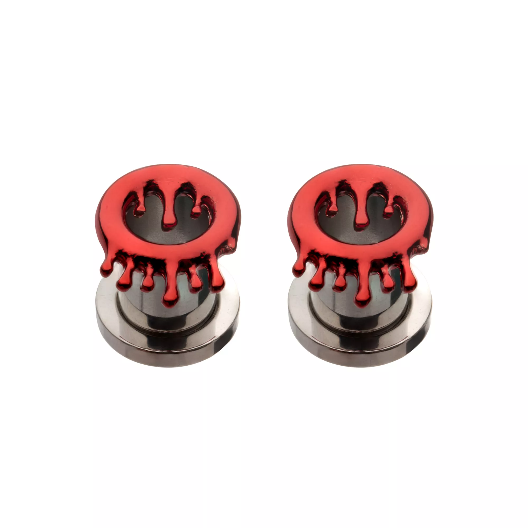 Red Drippy Screw Tunnel Plugs