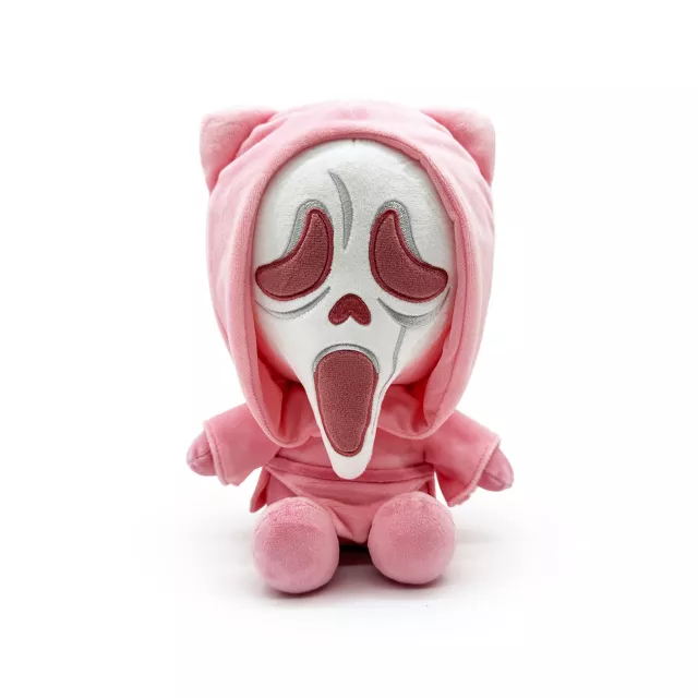 Pink Ghost Face Plush at Spencer's