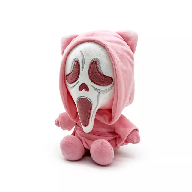 Pink Ghost Face Plush at Spencer's