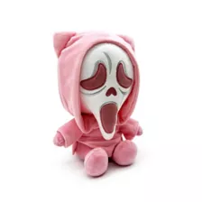 Pink Ghost Face Plush at Spencer's