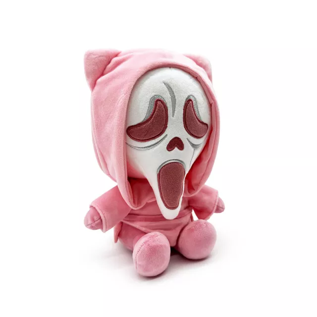 Pink Ghost Face Plush at Spencer's