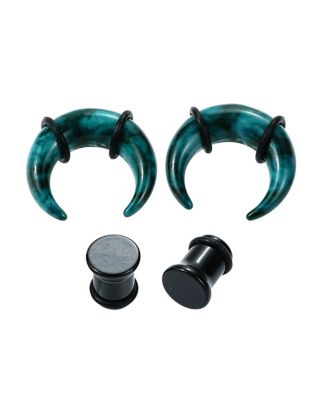 Multi-Pack Blue and Black Marble Pinchers and Plugs - 2 Pair