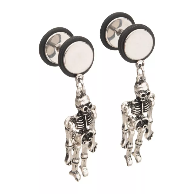 Skeleton Dangle Fake Plugs - 18 Gauge at Spencer's