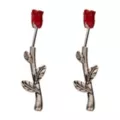 Silvertone Red Rose Fake Tapers at Spencer's